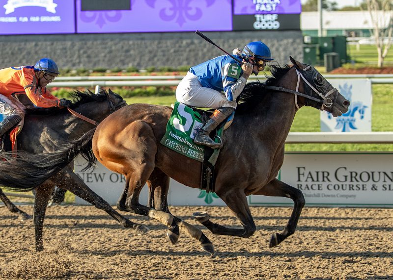 Catching Freedom wins the $1 million Louisiana Derby (G2) - Hodges Photography / Lou Hodges, Jr.